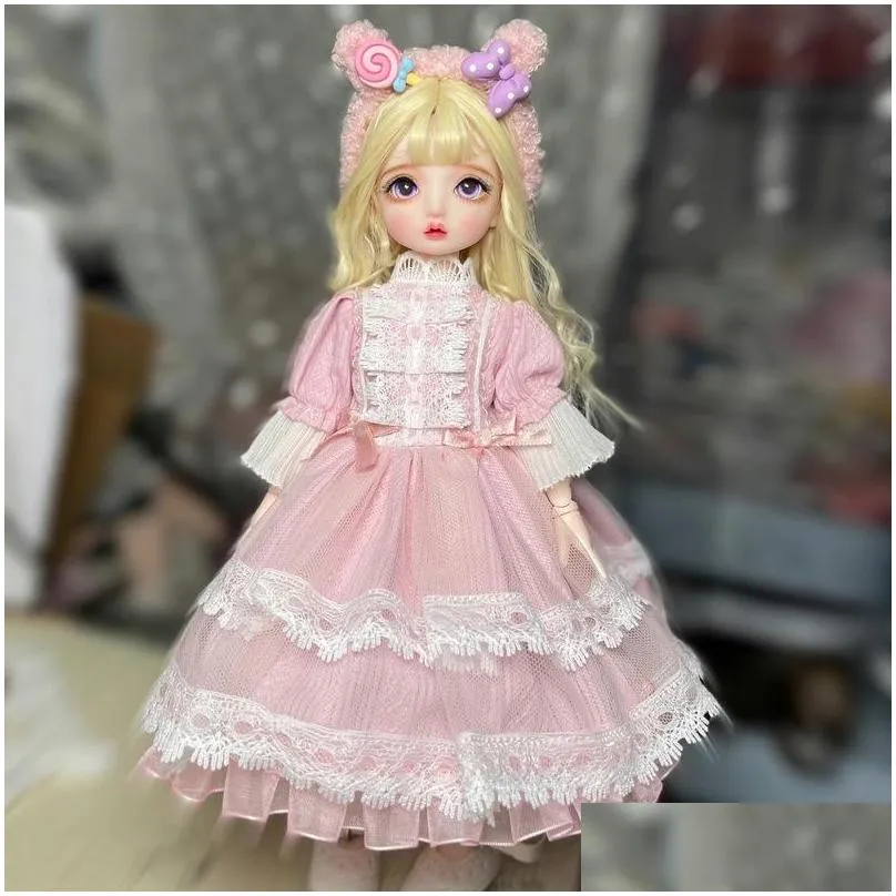 handmade 16 mini fashion bjd doll cute make up movable joint 30cm dolls princess clothes suit accessories child toy girls gifts 220816