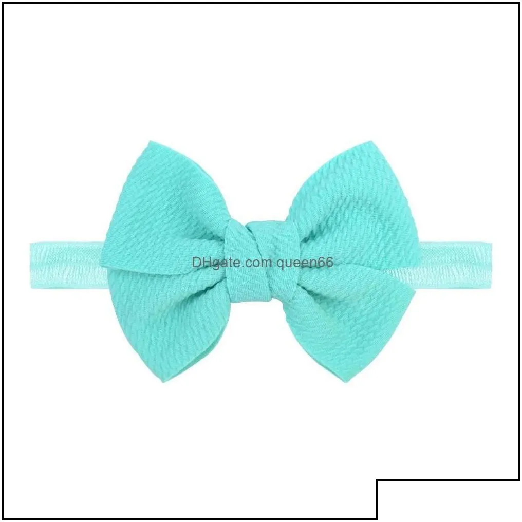 Headbands Baby Girls Headband 43 Inch Hair Bows Elastic Hairband For Born Infant Toddler Pographic Accessorie Drop Delivery Jewelry