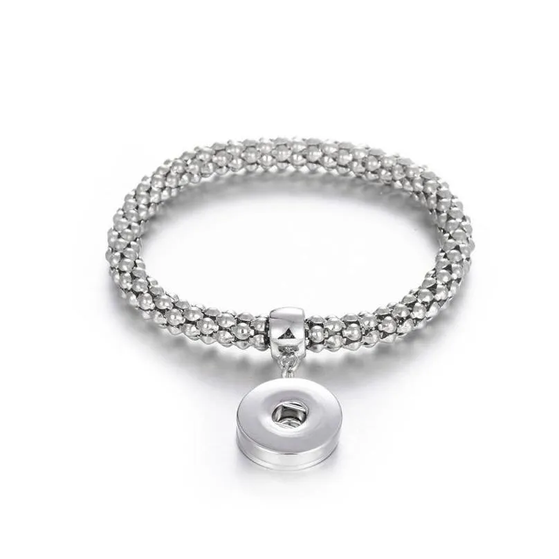 Charm Bracelets Snap Button Bracelet Fit 18Mm Adjustable Interchangeable Circle Bracelets For Women Girls Fashion Noosa Jewelry Drop D Dhgwy