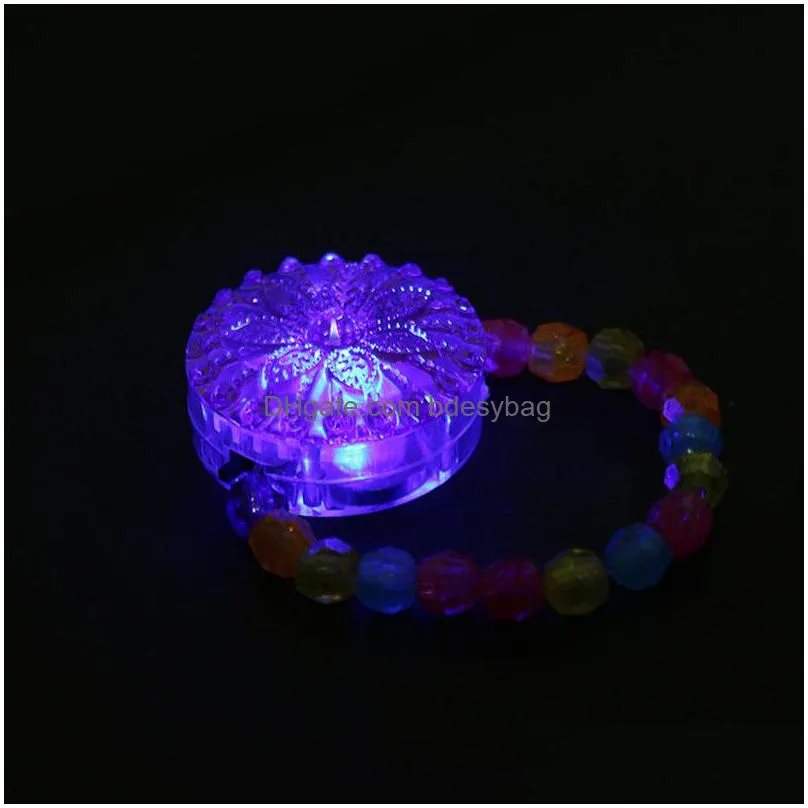 led bracelet light up bangle flashing acrylic bead glowing wristband kids gift toys party decoration bar concert bracelets za2662