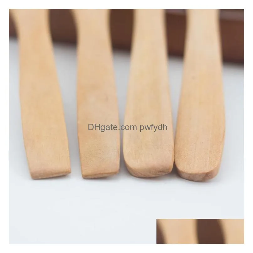 wholesale wooden butter knife dumpling cream knives dessert cheese jam spreader tools wood cutlery for kitchen sn5316