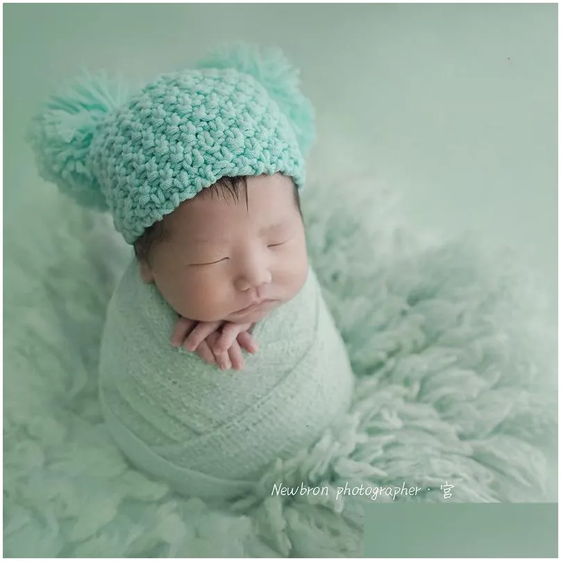 Keepsakes 100% Wool Mats Baby Pography Blanket born Wrap Background Flokati Props for borns Po Shoot Fotografia Accessories 230720