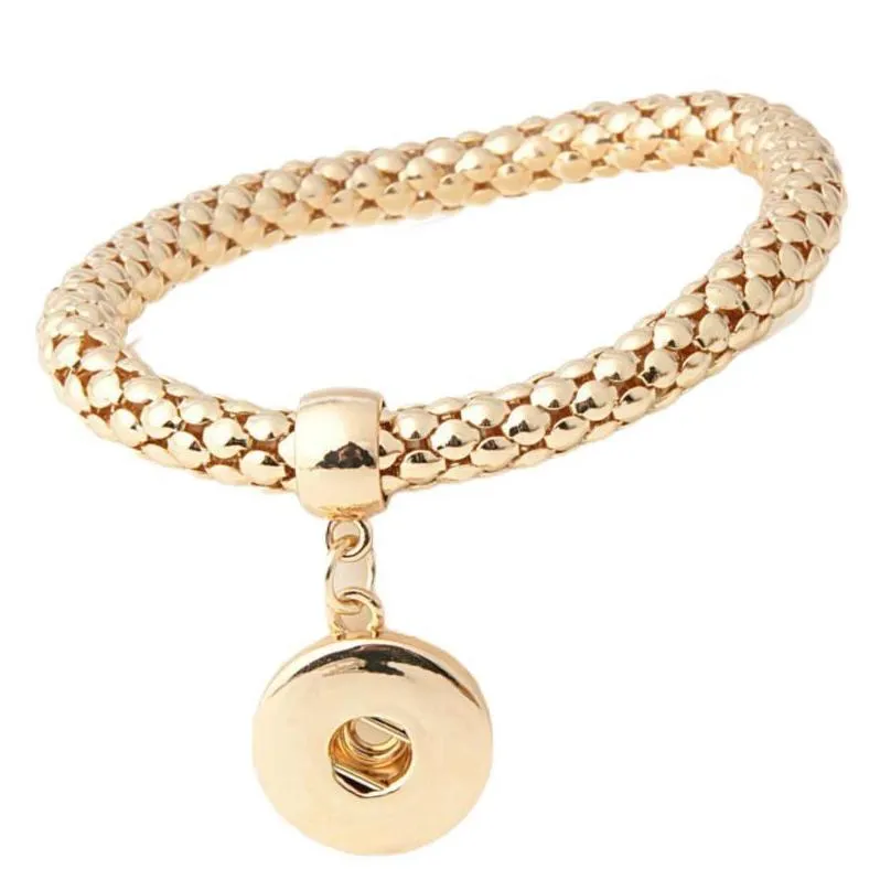 Charm Bracelets Snap Button Charm Bracelets Fit 20Mm Buttons Gold Sier Color Noosa Chunks Bracelet Women Girls Jewelry Drop Delivery J Dh9Ut
