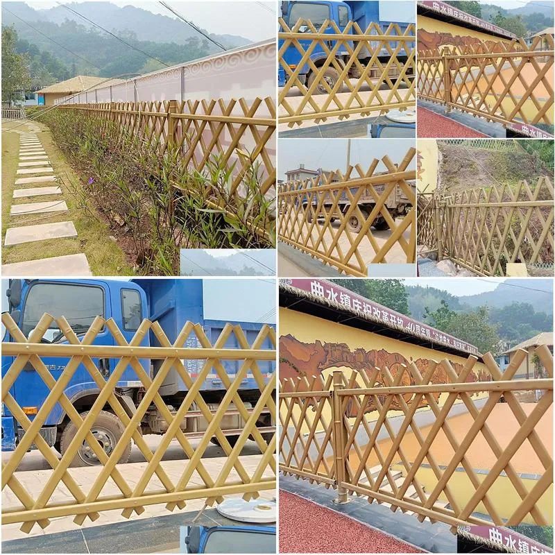 Aluminum Alloy Imitation Bamboo Fencing Guardrail Park River Scenic Area Villa Farmland