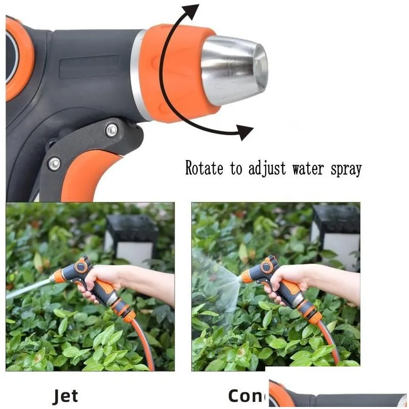 Watering Equipments Variable Flow Controls Water Gun Garden Hose Nozzle High-pressure Car Wash Foam Sprinkler Spray Cleaning Tools