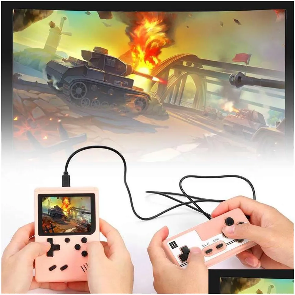 500 in 1 Retro Video Game player Support Two Players 8 Bit 3.0 Inch Colorful LCD Mini Handheld Macaroon Game Console