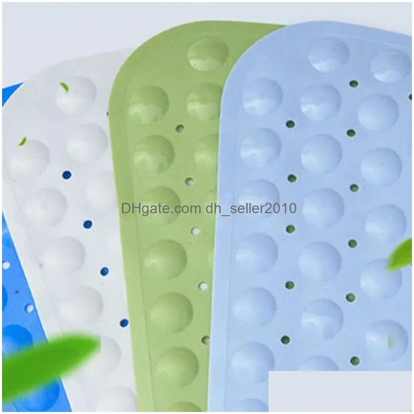 Bath Mats Bath Mats Fan-Shaped Bathroom Anti-Slip Mat El Toilet Shower Floor Pads Candy Color Pvc Carpet Oversized Foldable Plastic Ru Dhf6G