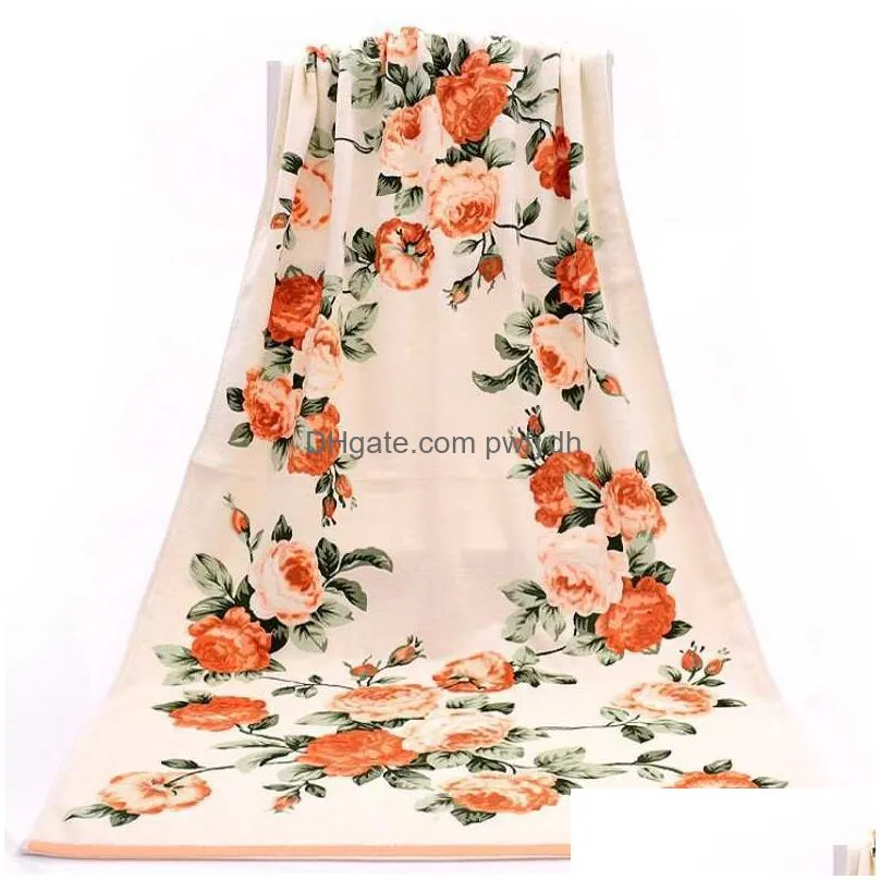 bath towel 2022 brand women peony towel bathroom mens towel 76 x 34cm bath towel 70 x 140cm high quality beach towelhkd230625