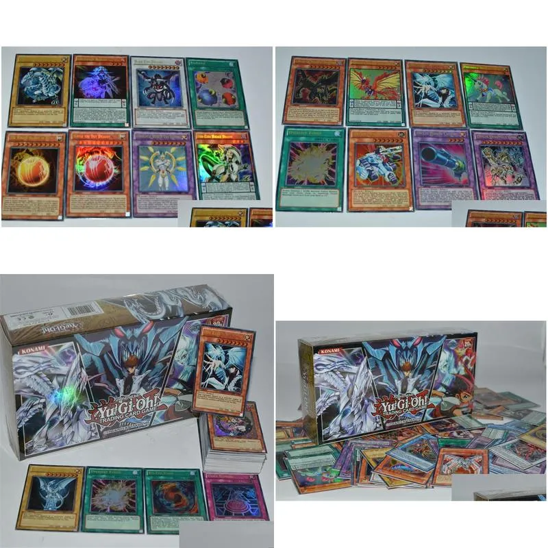 yugioh 100 piece set box holographic card yu gi oh anime game collection card children boy childrens toys 220725