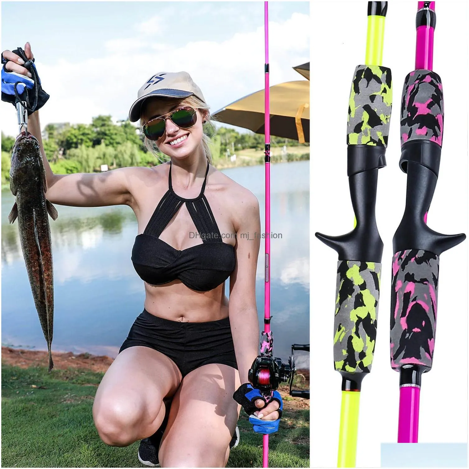 Spinning Rods Spinning Rods Sougayilang 5 Sections Portable Travel Fishing Rod Tralight Weight Eva Handle Spinningcasting Pole Tackle Dhcst