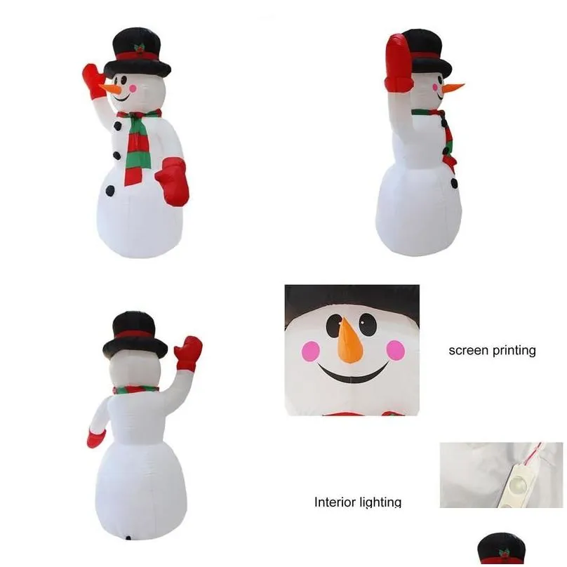 christmas decorations festival decoration inflatable snowman costume xmas blow up santa claus nt outdoor 2.4m led lighted costume1 dro