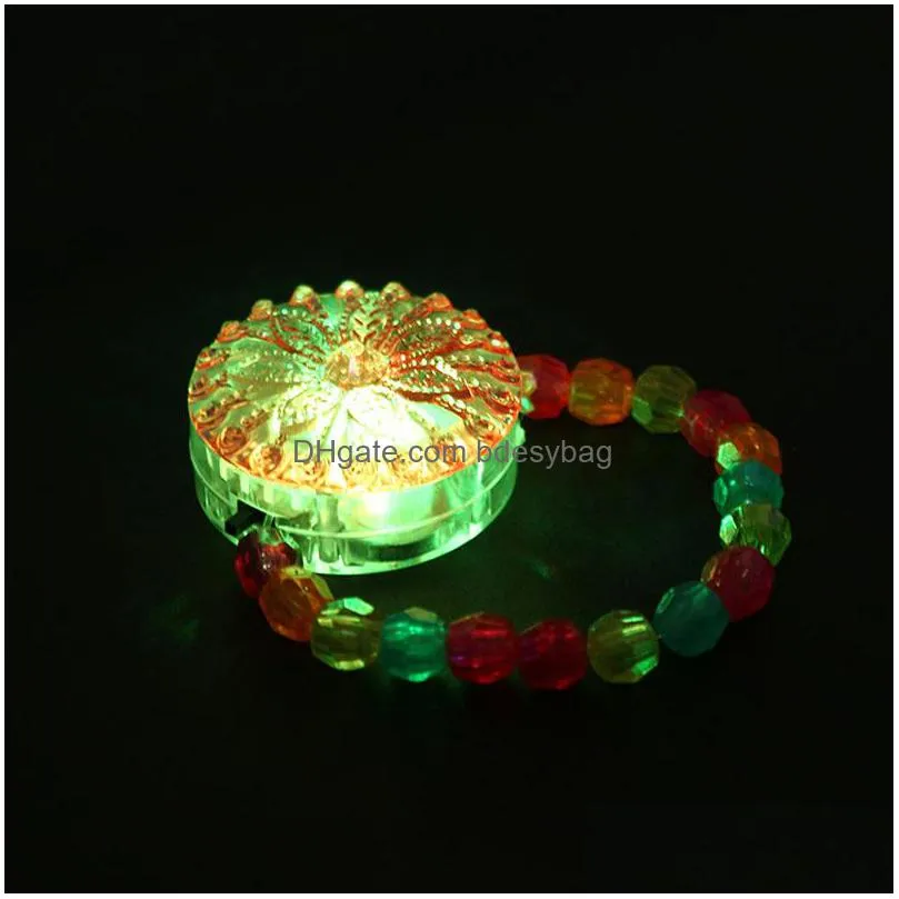 led bracelet light up bangle flashing acrylic bead glowing wristband kids gift toys party decoration bar concert bracelets za2662