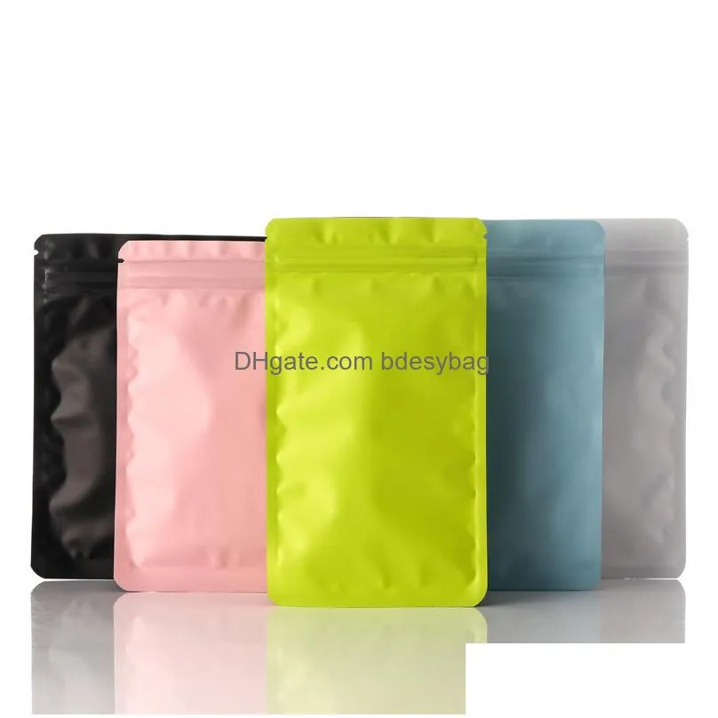 5 colors 16 size aluminum foil mylar self seal bags food packaging bags face mask storage bag sealing zipper plastic bags lx4092