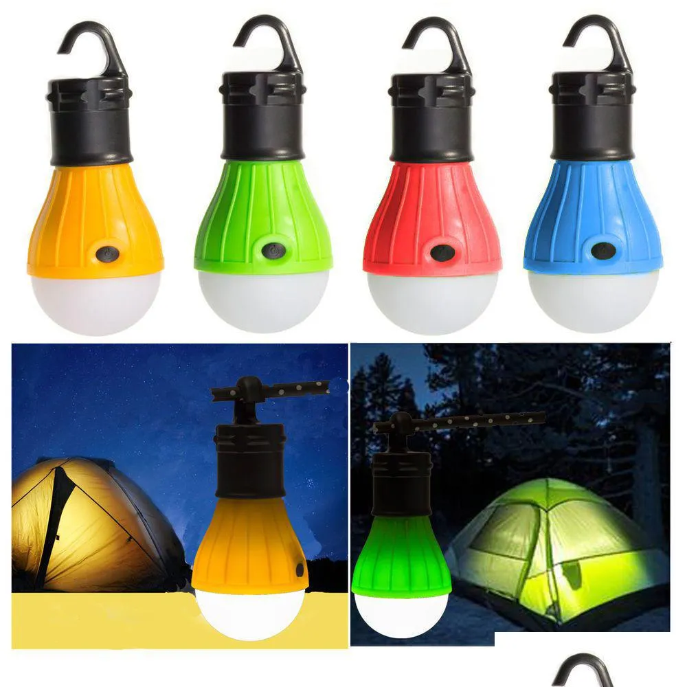 outdoor tent waterproof spherical camping light 3 led portable hook light mini emergency camping signal light