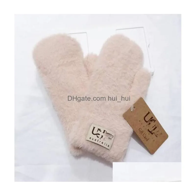 winte cony hairr gloves brand designer glove fashion women men luxury outdoor sport warm winters ski glovess