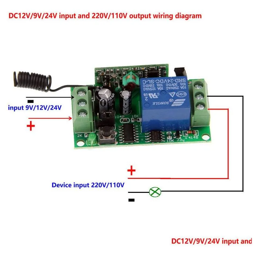 Remote Control Switch 3000M Long Distance Dc 9V 12V 24V 1 Ch 1Ch Rf Wireless Remote Control Switch Systemtransmitter Receiver7720919 D Otgmq