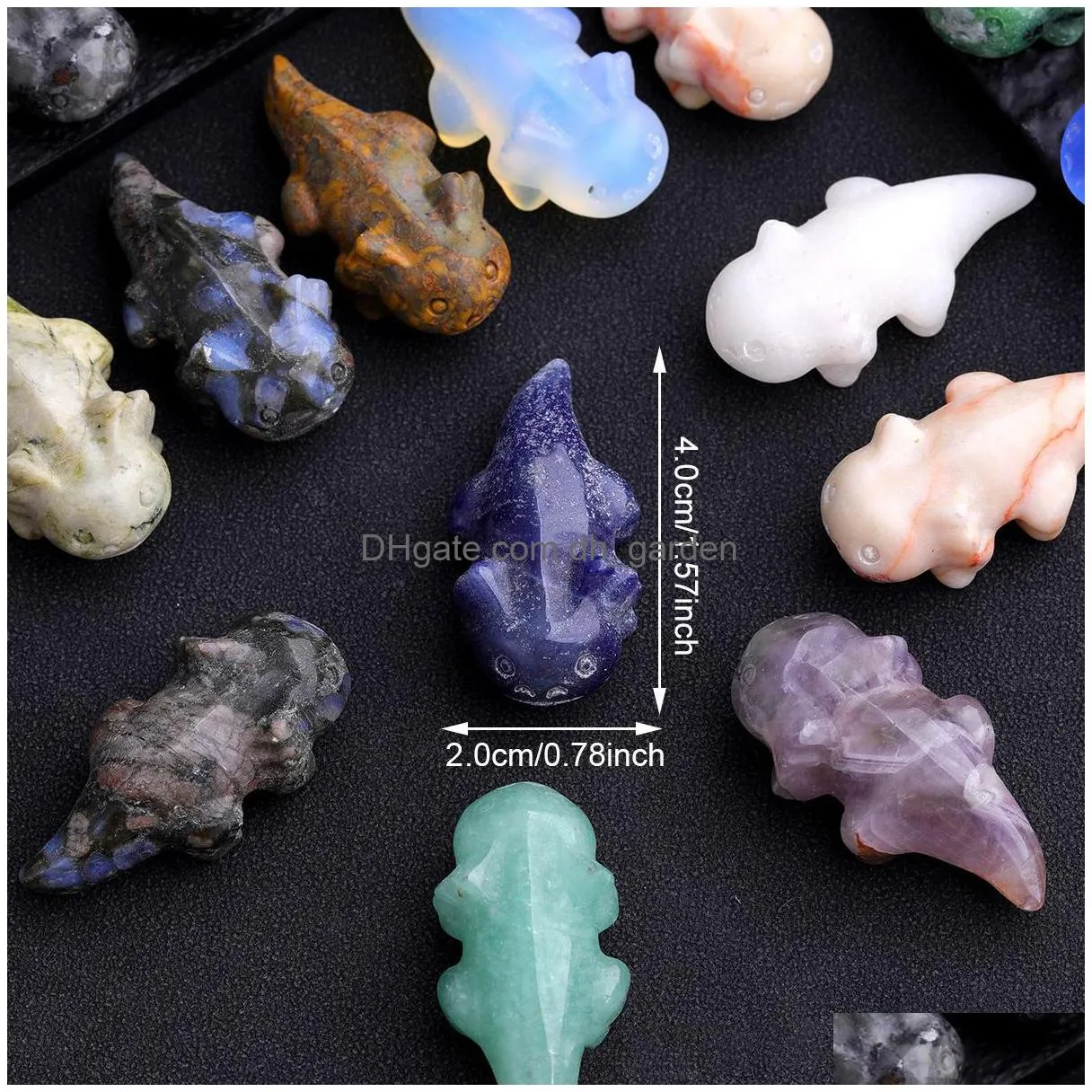Stone Nt Salamander Fish Statue Natural Stone Quartz Crystal Healing Carved Stereoscopic Crafts Office Home Desktop Drop Del Dhgarden Dheqv