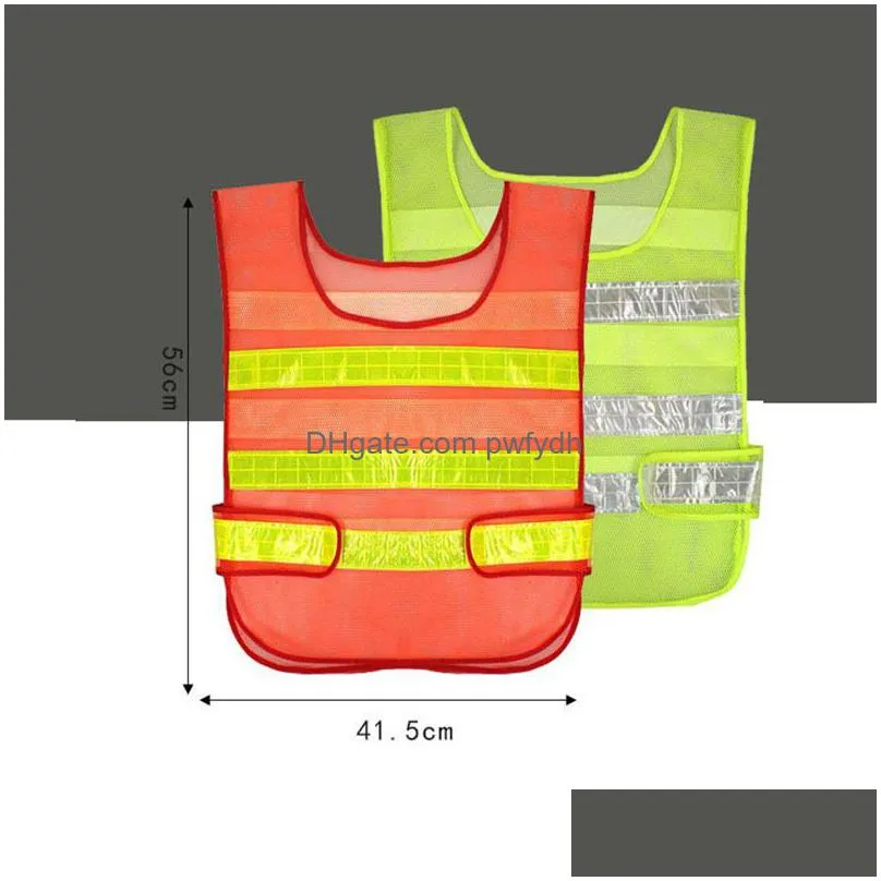 wholesale reflective vest safety clothing hollow grid vests high visibility warning safety working construction traffic