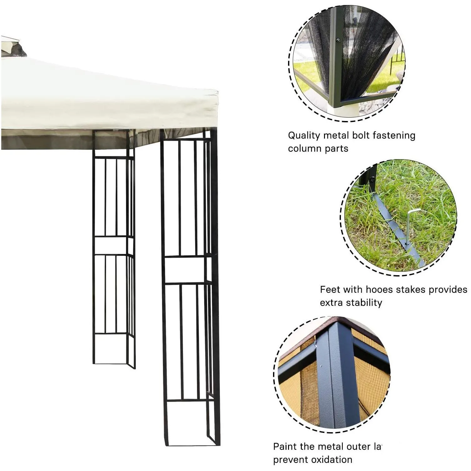 10x10 Ft Patio Gazebo Outdoor Instant Canopy