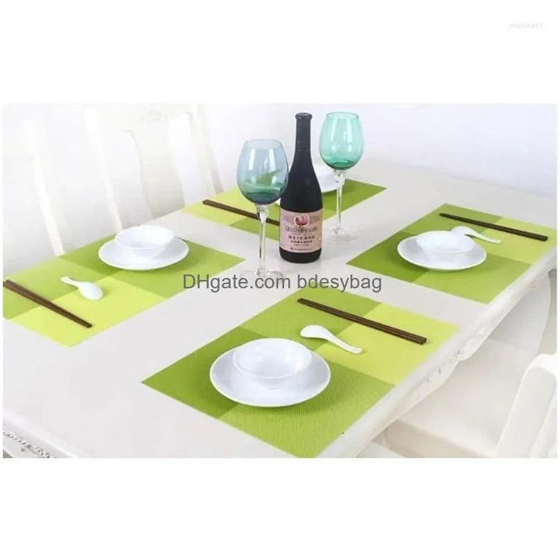 Mats & Pads Table Mats Walfos Fashion Pvc Dining Placemat Europe Style Kitchen Tool Tableware Pad Coffee Tea Place Mat Drop Delivery H Dhuiq