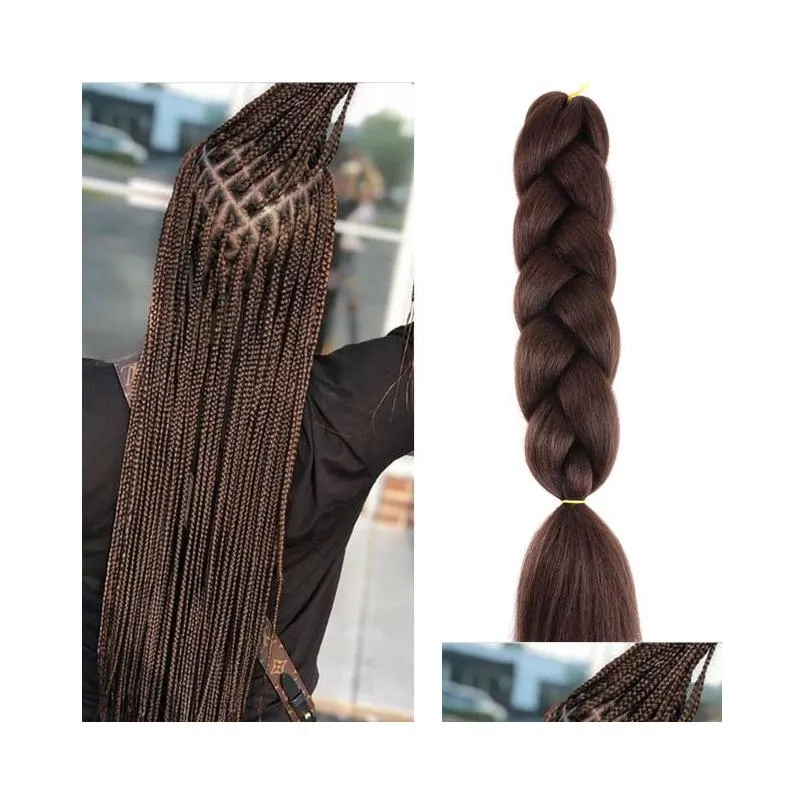 Hair Bulks Synthetic Hairs Extensions Jumbo Braiding Colofrul 41 inch Braid Wholesale Red Blue