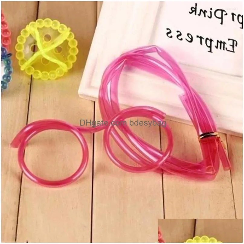 Drinking Straws Drinking Sts 1Pc Soft St Eye Glasses Novelty Toy Party Adt Birthday Child Gift Accessories Diy Bar U2H2 Drop Delivery Dhhbw