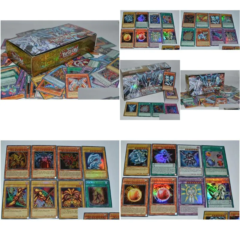 yugioh 100 piece set box holographic card yu gi oh anime game collection card children boy childrens toys 220725