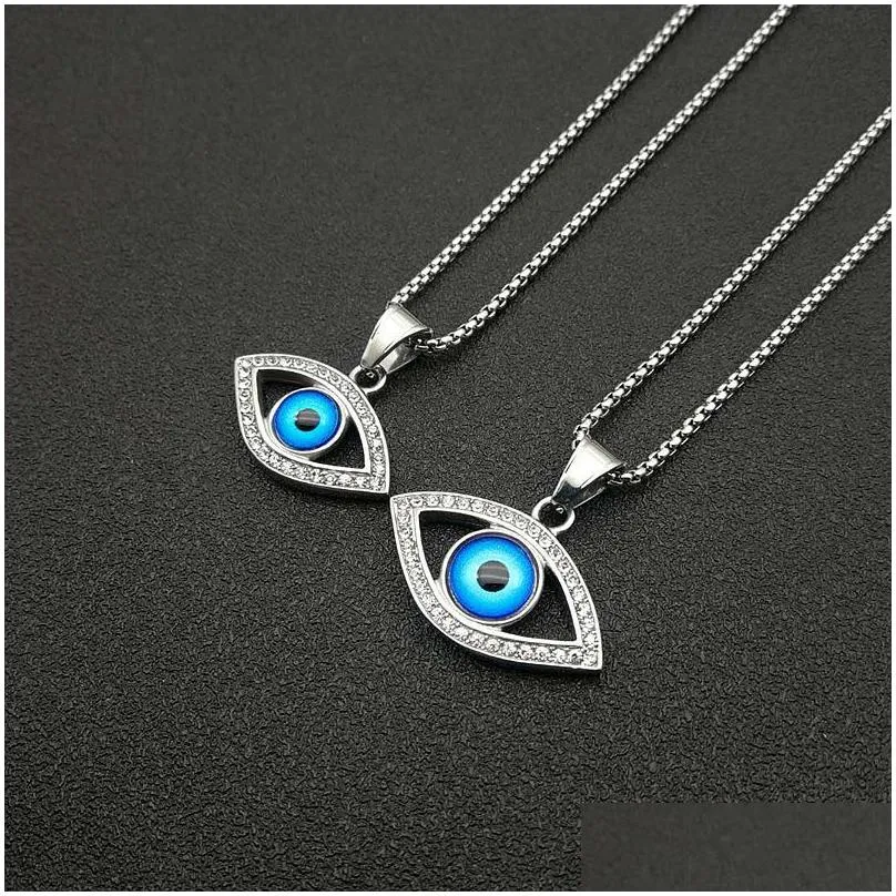Pendant Necklaces Evil Eye Pendant Necklace Blue Eyes Lucky Amet Necklaces Protection Jewelry Drop Delivery Jewelry Necklaces Pendants Dhvfo