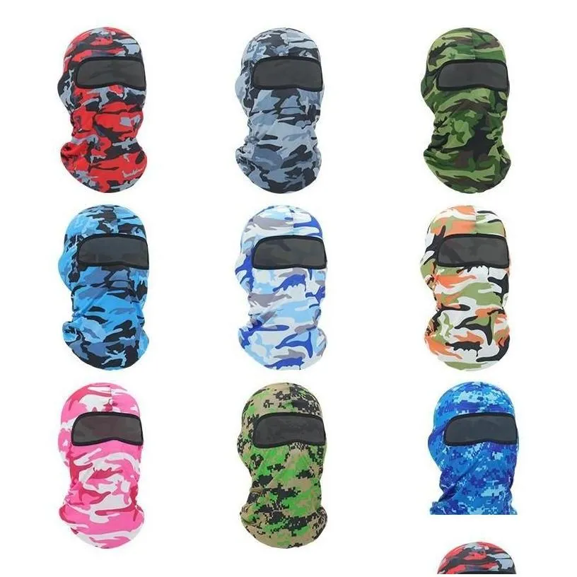 Cycling Caps Masks Tactical Camouflage Geometry Clava Fl Face Mask Wargame Hunting Sports Helmet Liner Cap Military Mticam Drop Delive