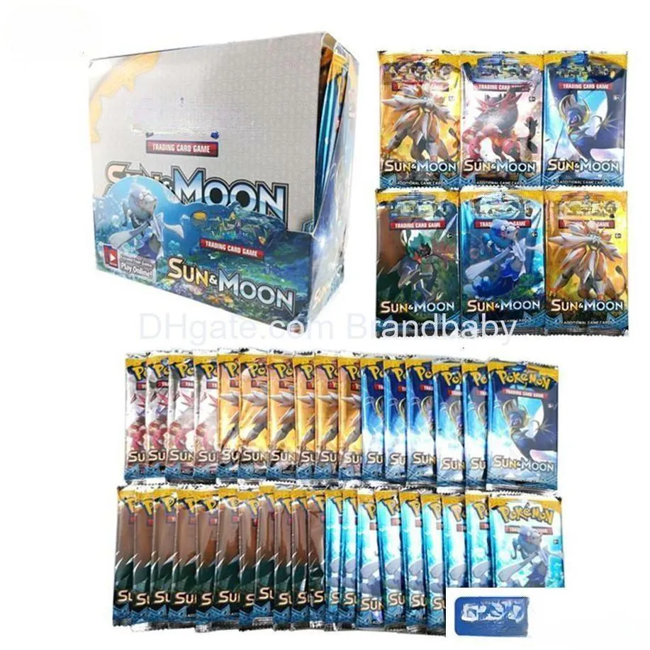 Card Games Card Games 324Pcs Cards Booster Box All Seriestcg Sun Moon Edition 36 Packs Per Game Battle Classeur Carte Child Toy Drop D Dhylh
