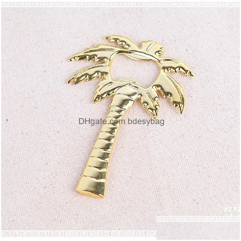 gold palm tree bottle opener coconut tree beer opener wedding favors gift party decoration shipping wa2030