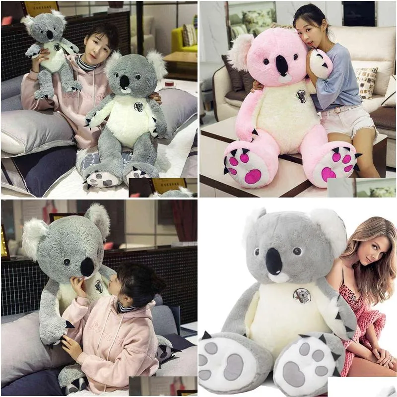 Plush Dolls 100-80Cm Big Nt Australia Koala Plush Toy Soft Stuffed Bear Doll Toys Kids Juguetes For Girls Birthday Gift 220119 Drop De Dhx4Z