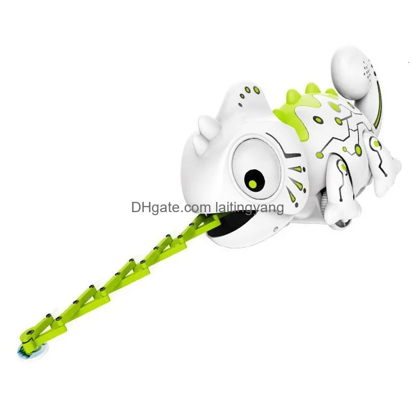 electric/rc animals rc chameleon lizard pet 2.4 g intelligent toy robot for children kids birthday gift funny toys remote control reptile