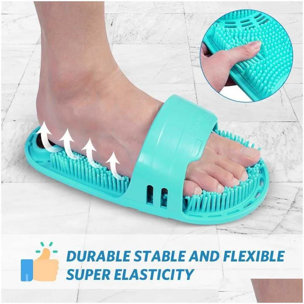 Silicone Bath Massage Cushion Brush For Lazy Wash Feet Clean Dead Skin Bathroom Artifact Back Cushion Shower Foot 210724