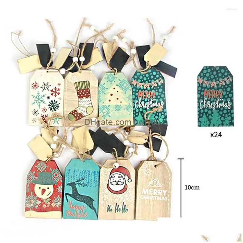 christmas decorations wooden various themed shapes calendar creative countdown ornaments xmas tree hanging pendant tag