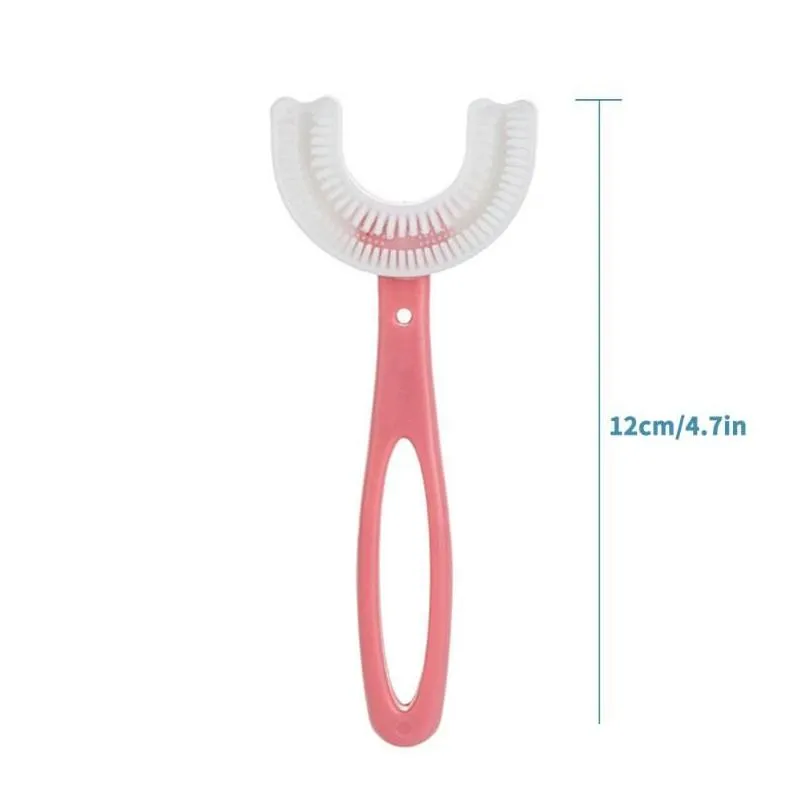 Soothers & Teethers Kids Toothbrush U-Shape Infant With Handle Silicone Oral Care Cleaning Brush For Toddlers Ages 2-12