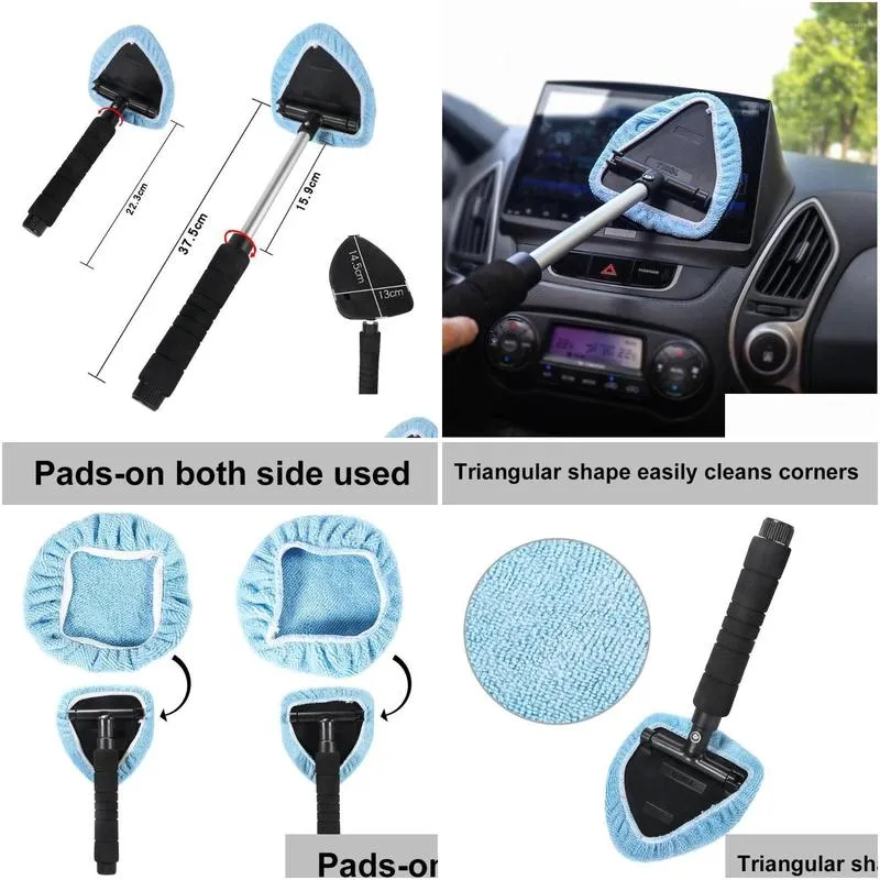 Car Sponge Durable Brush Skillful Manufacture Portable Window Handle Microfiber Wiper Windshield Cleaner