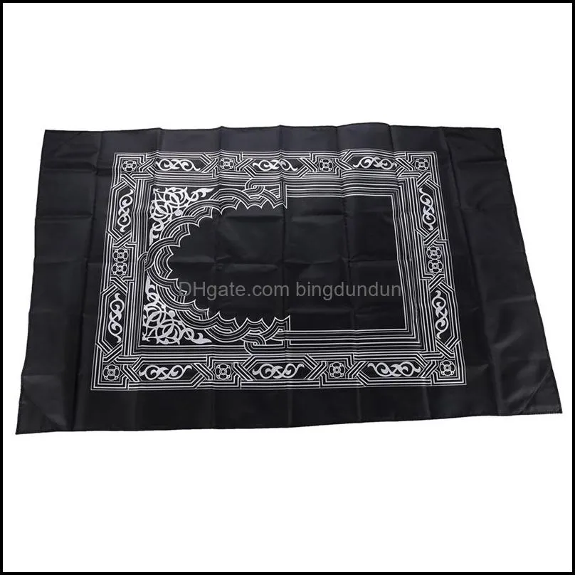 islamic prayer rug carpet portable braided mat travel pocket rugs with compass muslim pray worship blanket towel yfa2123