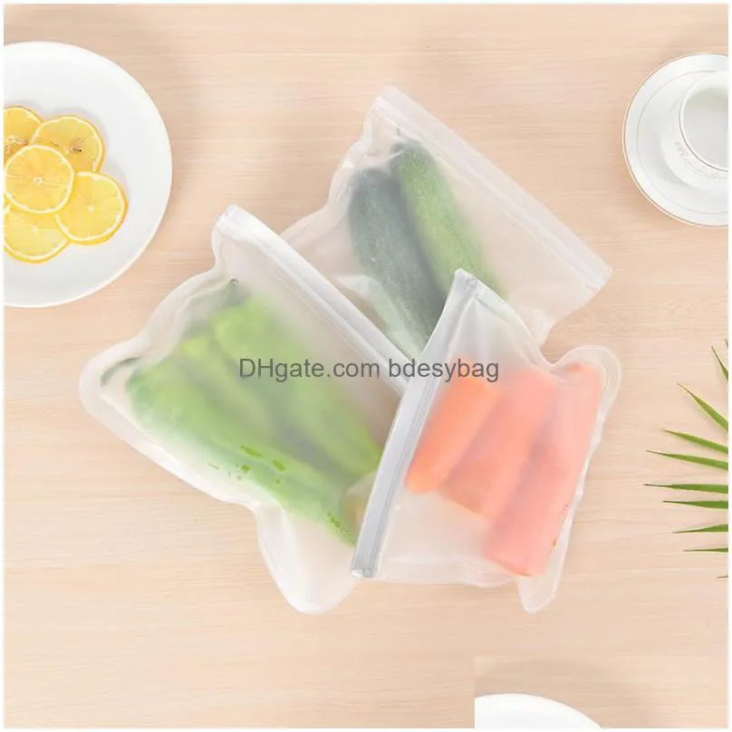 reusable food storage bag leakproof food bag for sandwich/ snack/ fruit food zip top  container bags lx2946