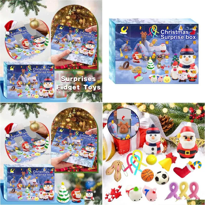 christmas advent calendar for kids holiday countdown with 24 pcs micro lovely silicone doll key ring 211021