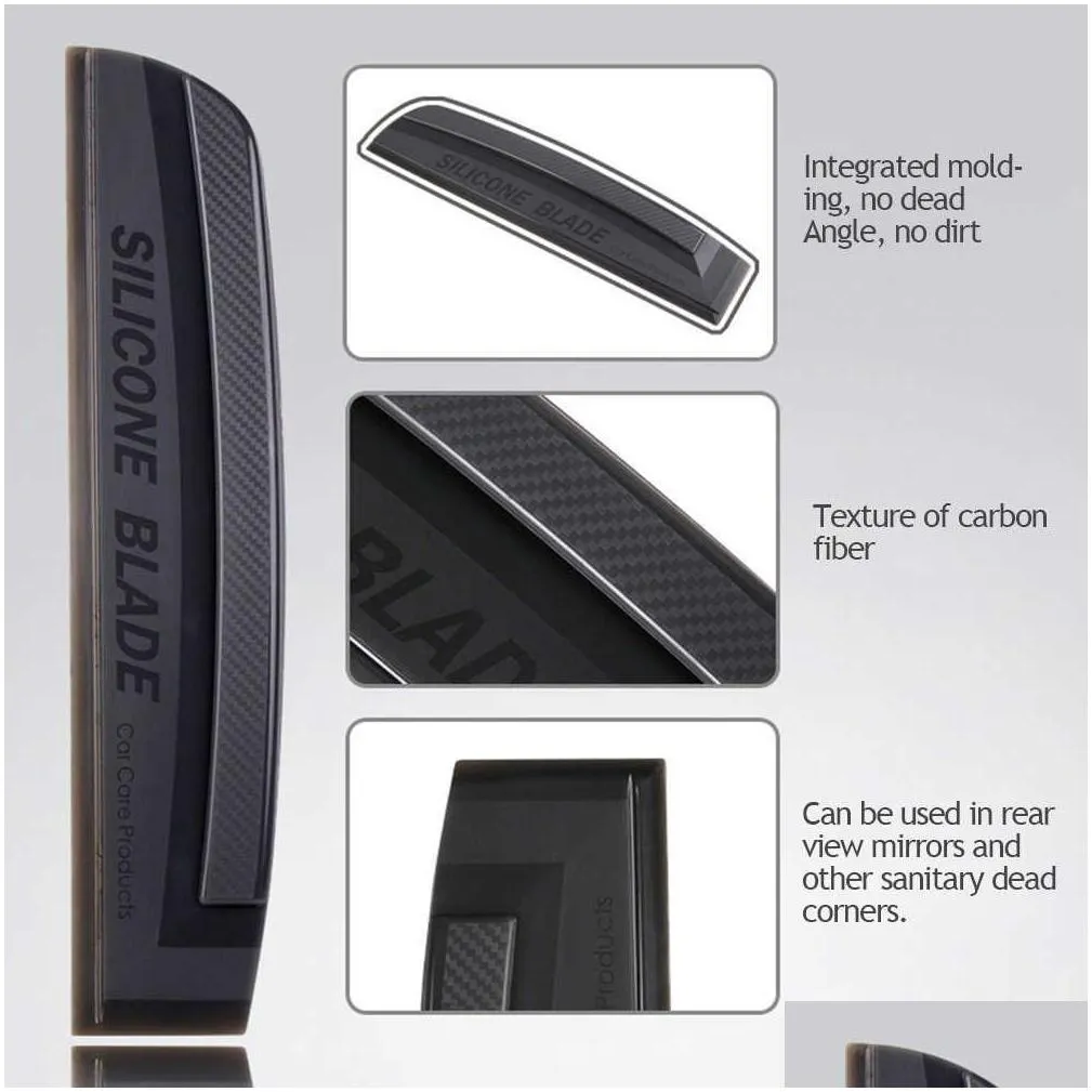 New Non-Scratch Soft Silicone Handy Squeegee Car wrap tools Water Window Wiper Drying Blade Clean Scraping Film Scraper Accessories