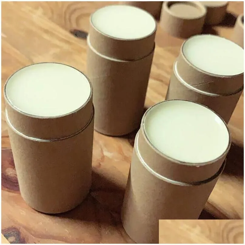 Gift Wrap Gift Wrap 50 Pcs/Lot Eco Friendly 40 Ml Cardboard Deodorant Container Kraft 100% Biodegradable Paper Cosmetic Push Up Tube D Dhlab