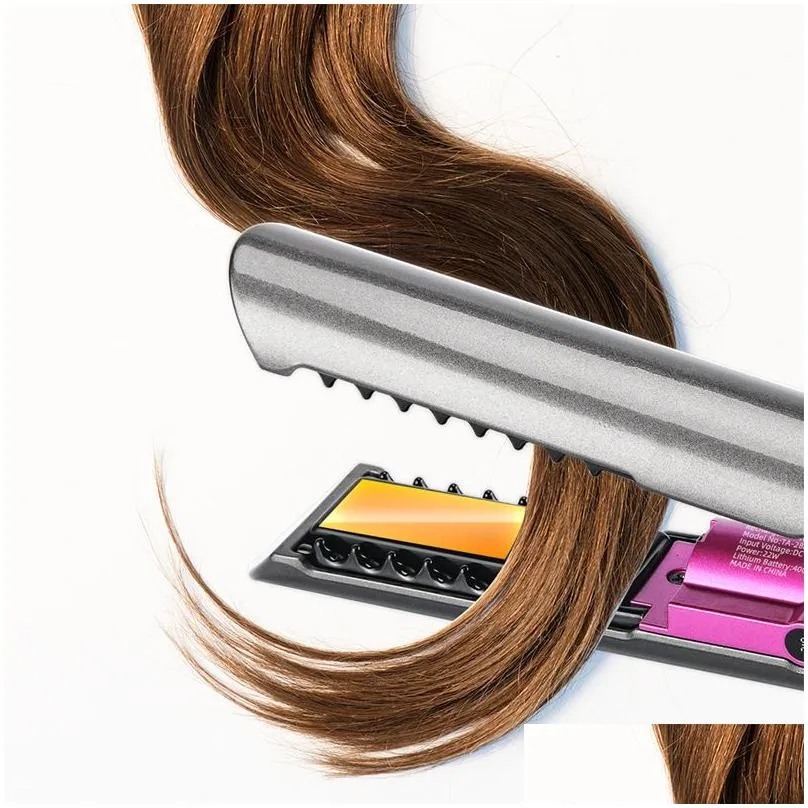 High quality hair straightener plasma hair straightening beauty portable clip on curling iron