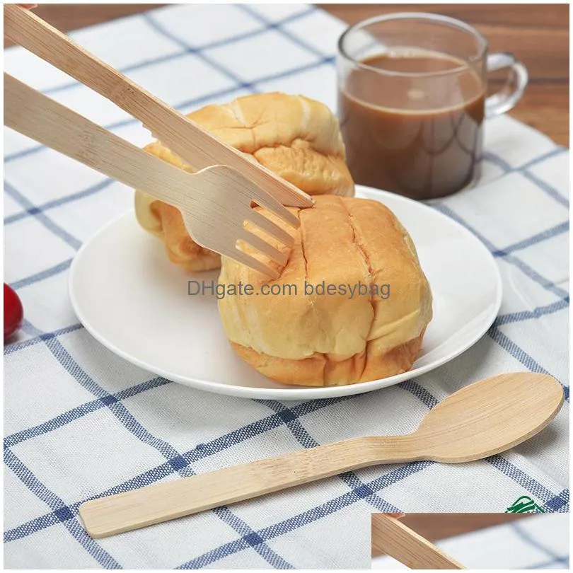 3pcs/set ecofriendly japanese portable cutlery set bamboo dinnerware set knife fork dinner tableware set lx2941