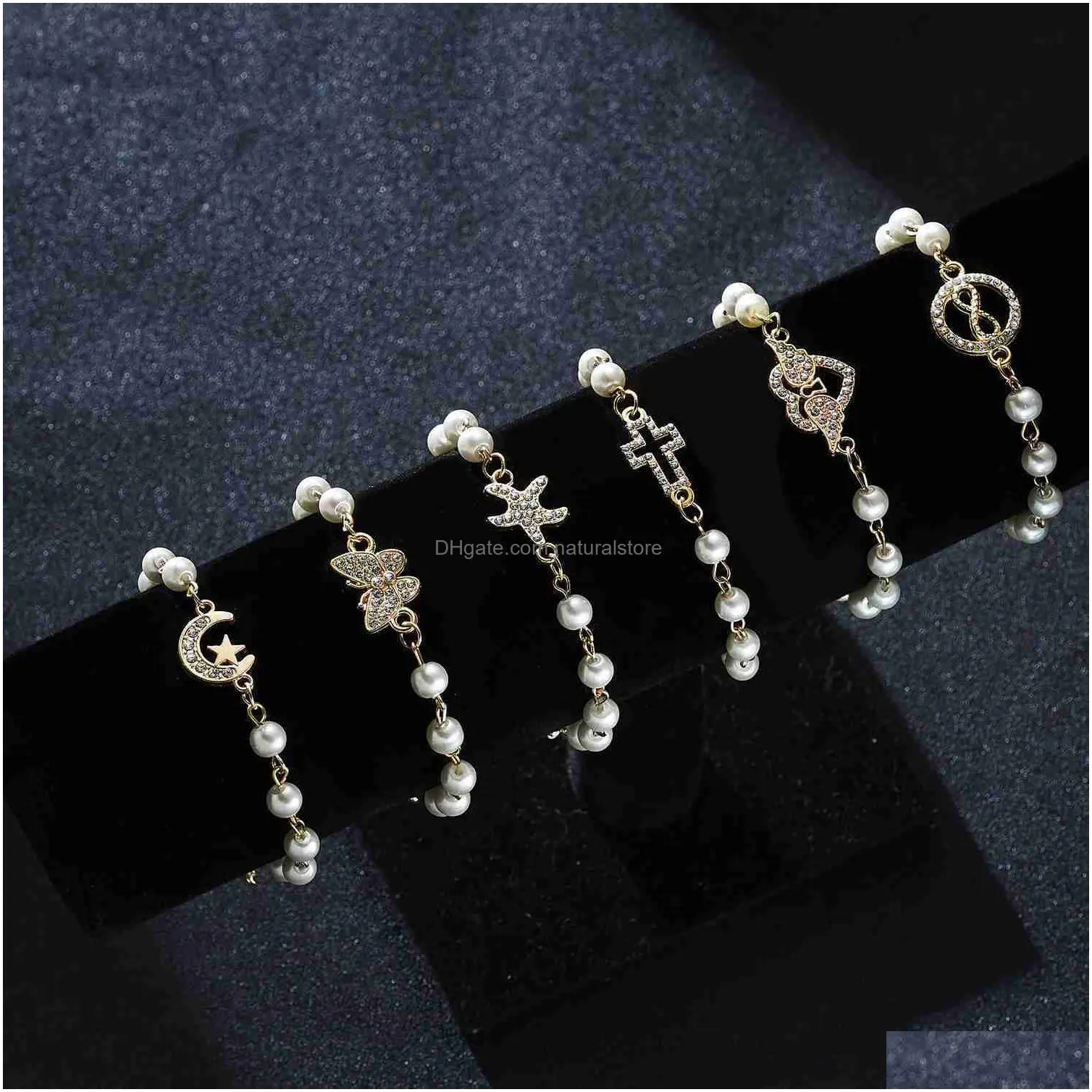 Charm Bracelets Charm Bracelets Bracelet For Women Girls Cross Love Adjustable Fashion Friendship Jewelry R231024 Drop Delivery Jewelr Dhcq9