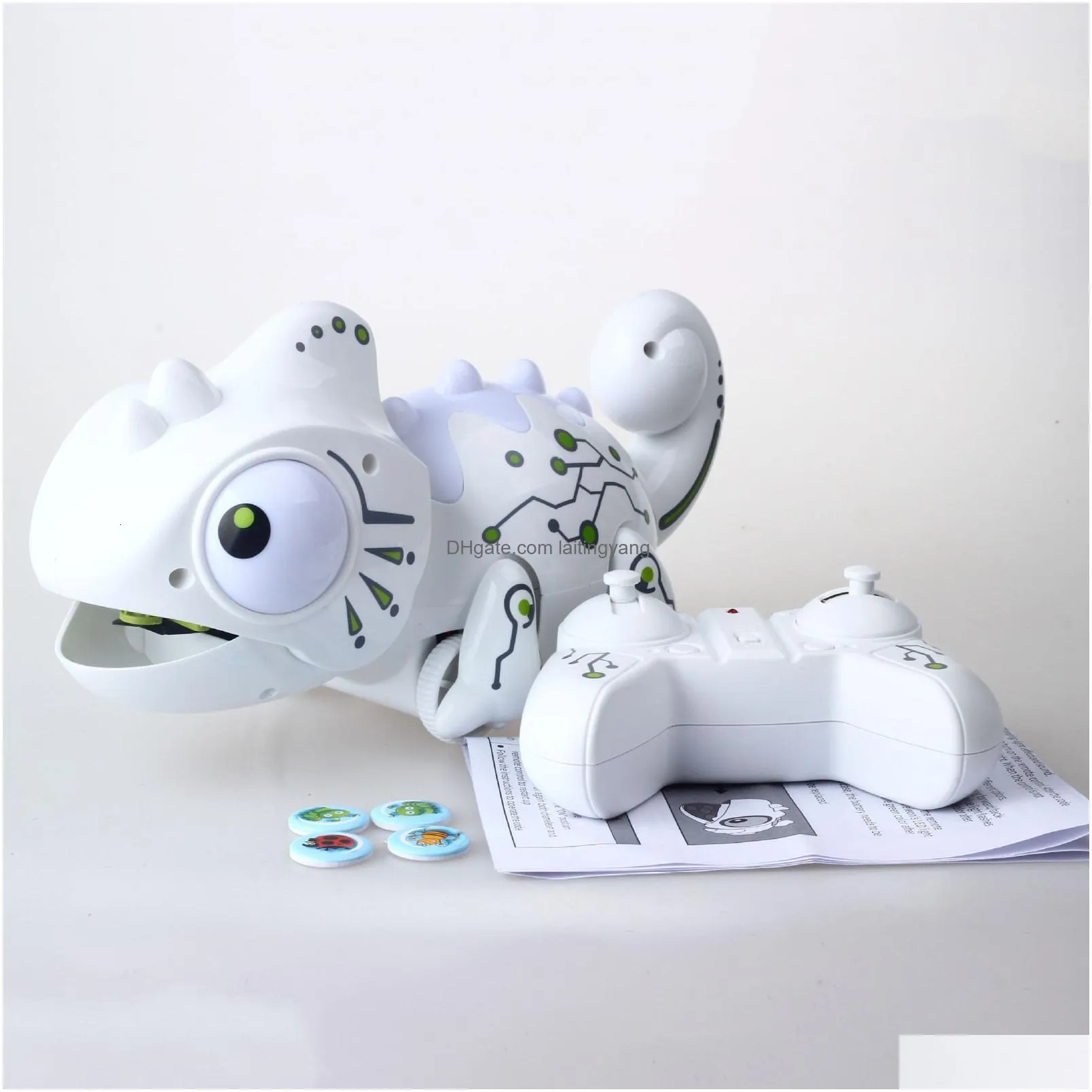 electric/rc animals rc chameleon lizard pet 2.4 g intelligent toy robot for children kids birthday gift funny toys remote control reptile