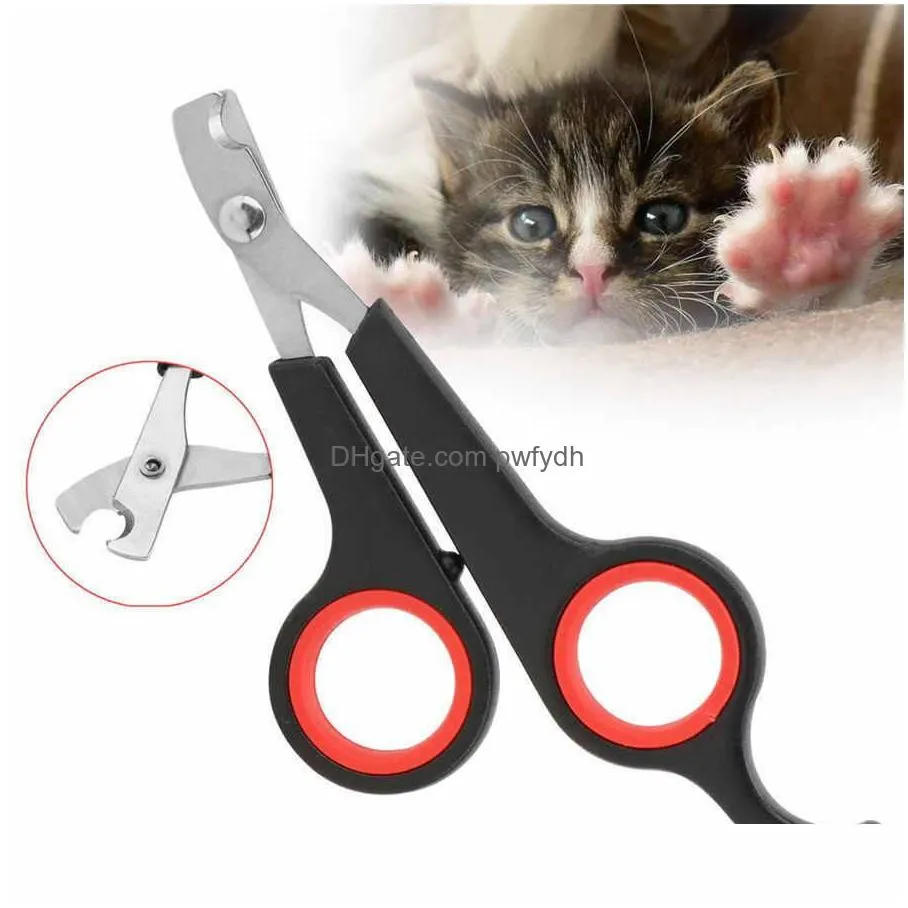 2021 cat dog grooming nail clippers puppy nail clipper trimmer cutter stainless steel dogs cats claw nail scissors pet toe care
