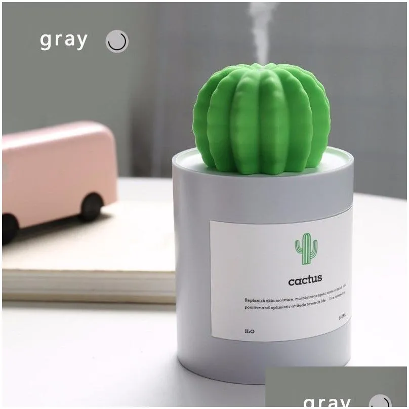 Prickly Pear USB Desktop Humidifier Office Bedroom Home Quiet Small Negative Ion Portable Humidifier Air Purifier Y200113