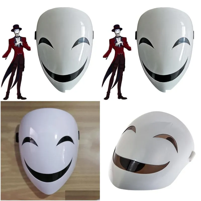 Other Event & Party Supplies Other Event Party Supplies Black Kagetane Hiruko Cosplay Mask Uni Burakku Buretto Fl Face Headgear Masks Dho3F