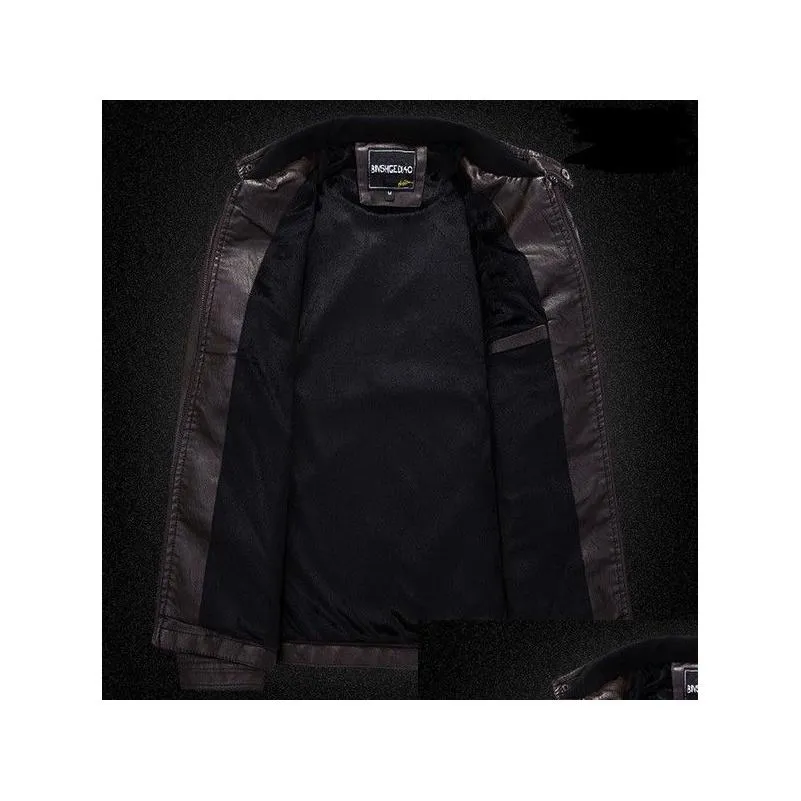 wholesale boyuan leather jacket leren jas heren chaquetas de cuero hombre 2017 leather biker jackets for men black leather jacket men